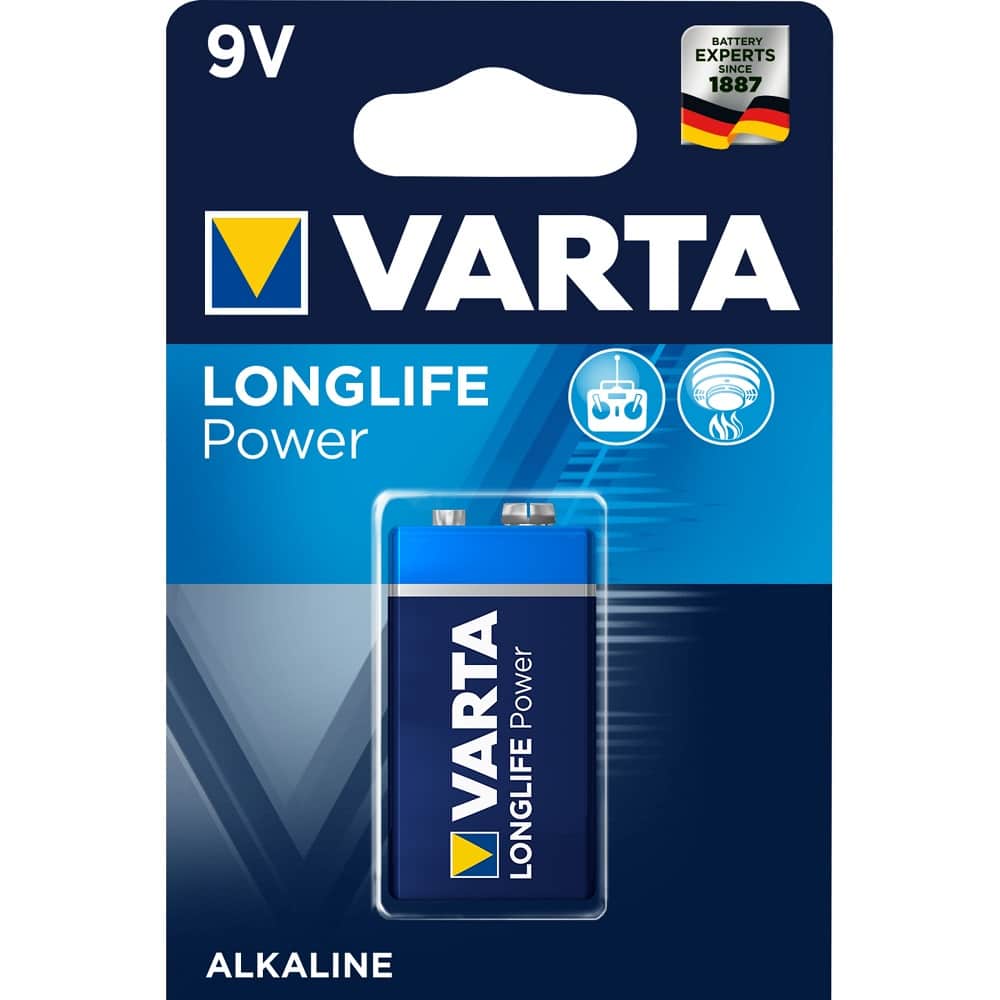 Varta 9V E-Block/6F22 batterij – LONGLIFE Power – 1 stuks