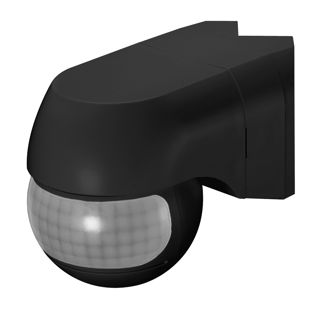 PIR Bewegingsmelder – LED – verstelbaar – Cornermount – 220 ° Detectie – IP44 – Zwart