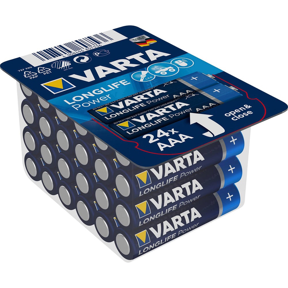 Varta AAA/LR03 Batterijen – LONGLIFE Power – 24 stuks