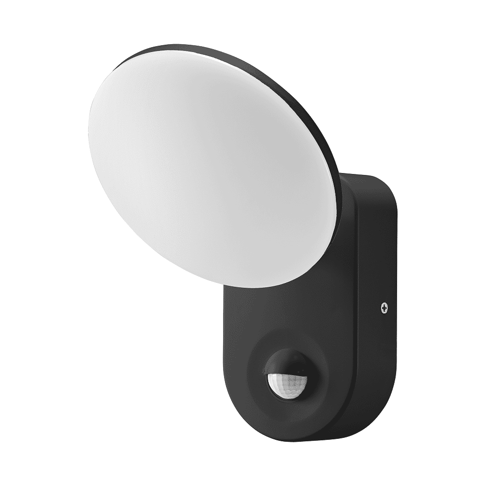 Adviti RIOLIT LED Outdoor wandlamp met sensor – Zwart – IP65 – 4000K – 1100lm – 15 Watt